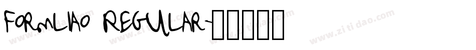 Formliao Regular字体转换